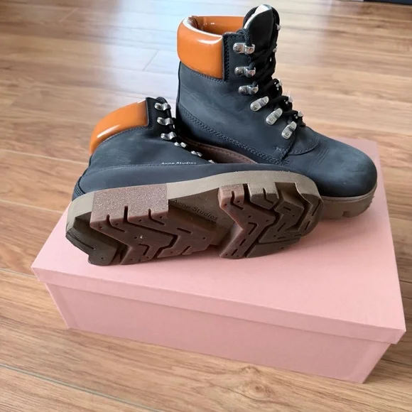 Acne Studios Telde hiker boots in black size 35 - Picture 2 of 4